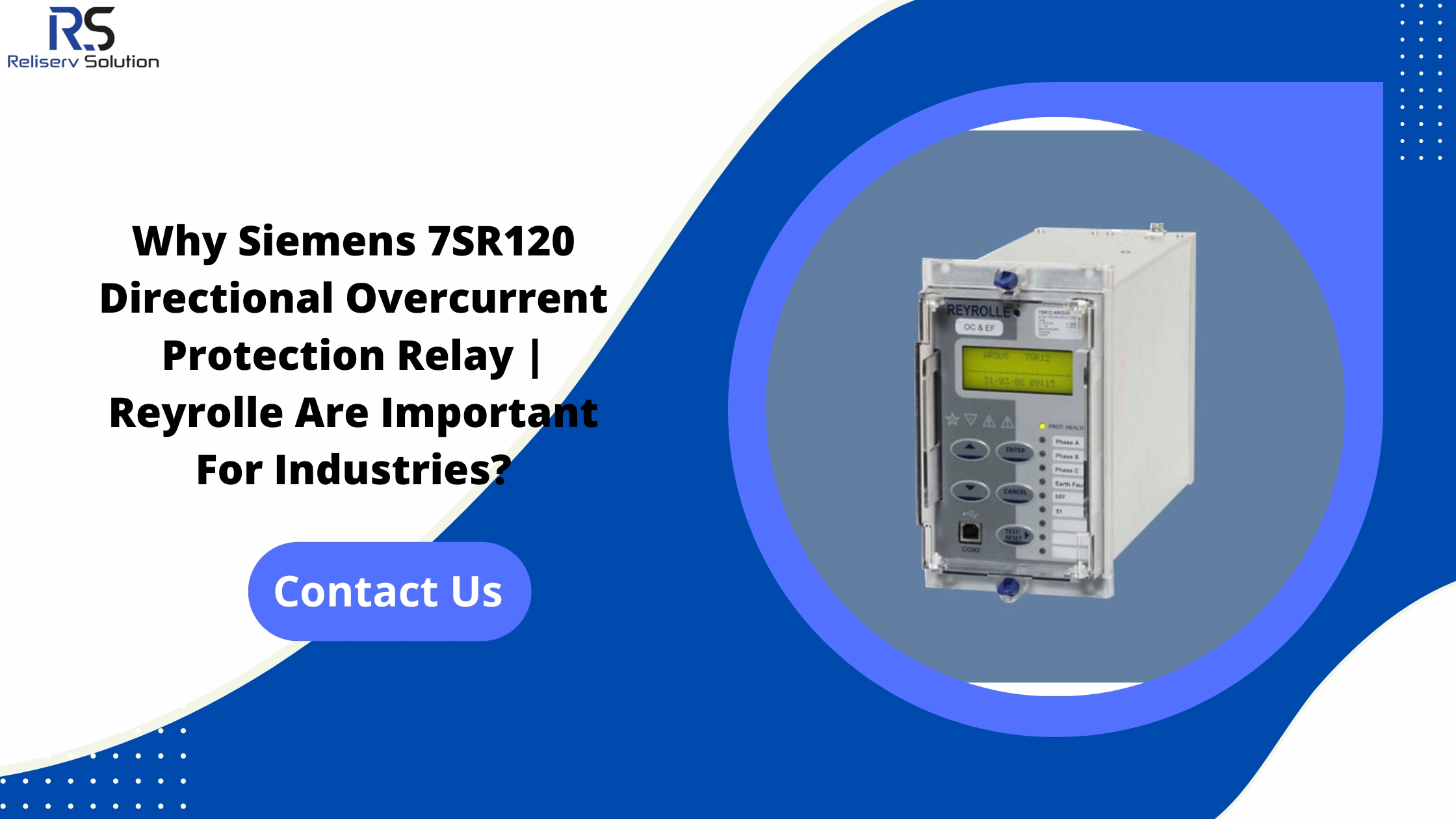 Functions Of Siemens 7SR120 Directional Overcurrent Protection